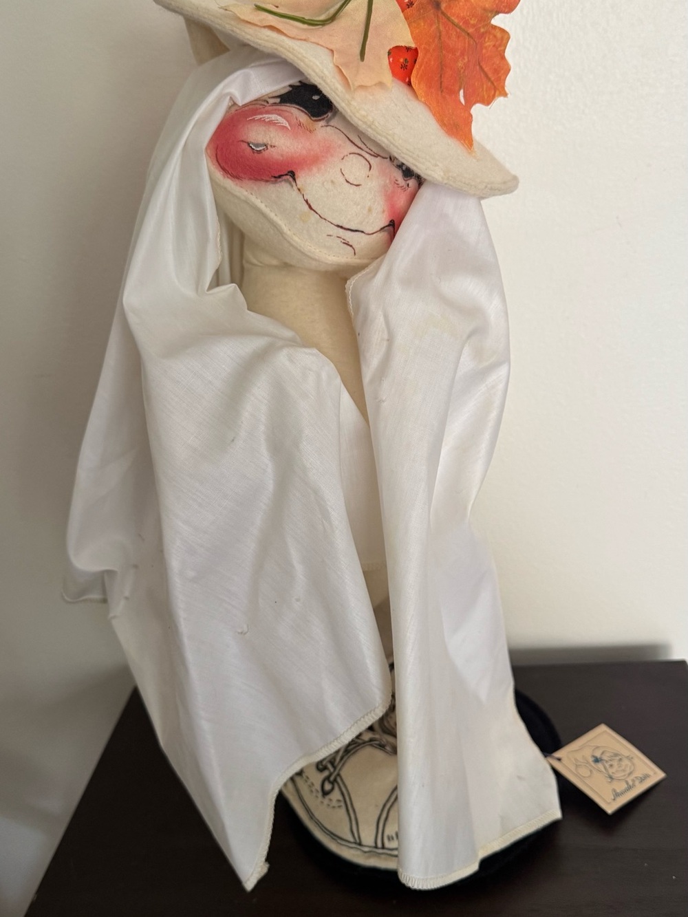 AI Overview        
Annalee Felt Doll ~ 1990 Ghost kid 18”